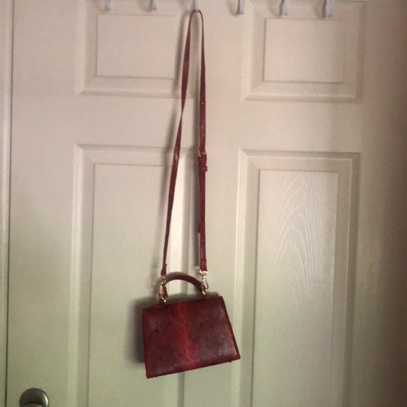 Cute black and red snake skinned bag from fashion nova - Picture 3 of 3